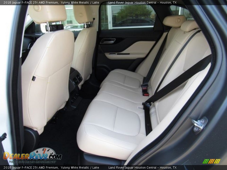 2018 Jaguar F-PACE 25t AWD Premium Yulong White Metallic / Latte Photo #13