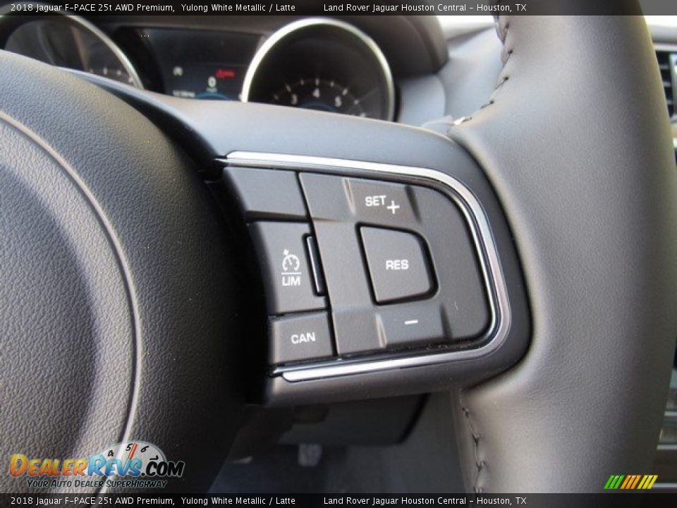 2018 Jaguar F-PACE 25t AWD Premium Yulong White Metallic / Latte Photo #30