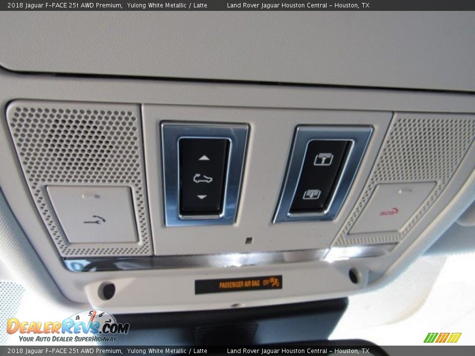2018 Jaguar F-PACE 25t AWD Premium Yulong White Metallic / Latte Photo #36