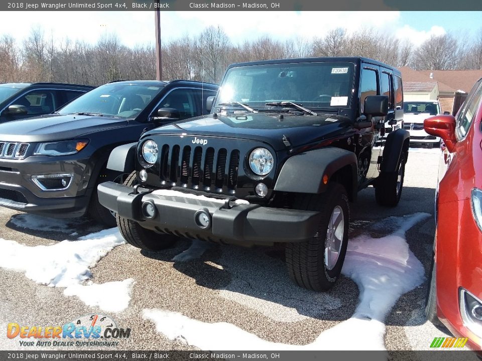 2018 Jeep Wrangler Unlimited Sport 4x4 Black / Black Photo #1
