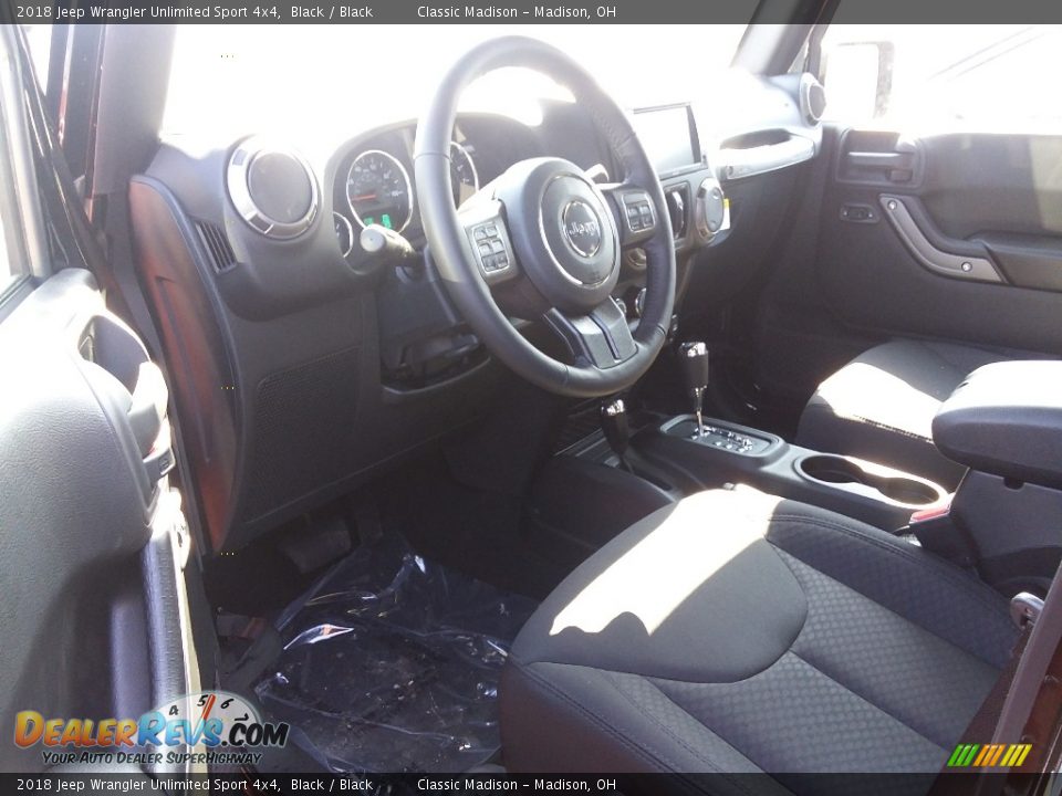 2018 Jeep Wrangler Unlimited Sport 4x4 Black / Black Photo #5