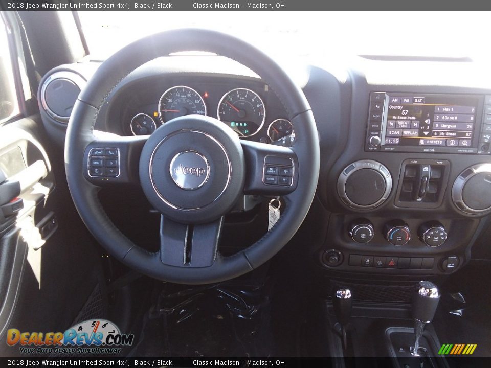 2018 Jeep Wrangler Unlimited Sport 4x4 Black / Black Photo #7