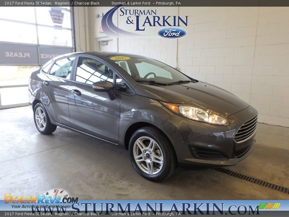 2017 Ford Fiesta SE Sedan Magnetic / Charcoal Black Photo #1
