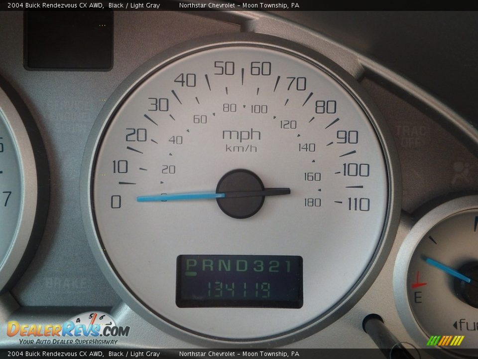 2004 Buick Rendezvous CX AWD Black / Light Gray Photo #15