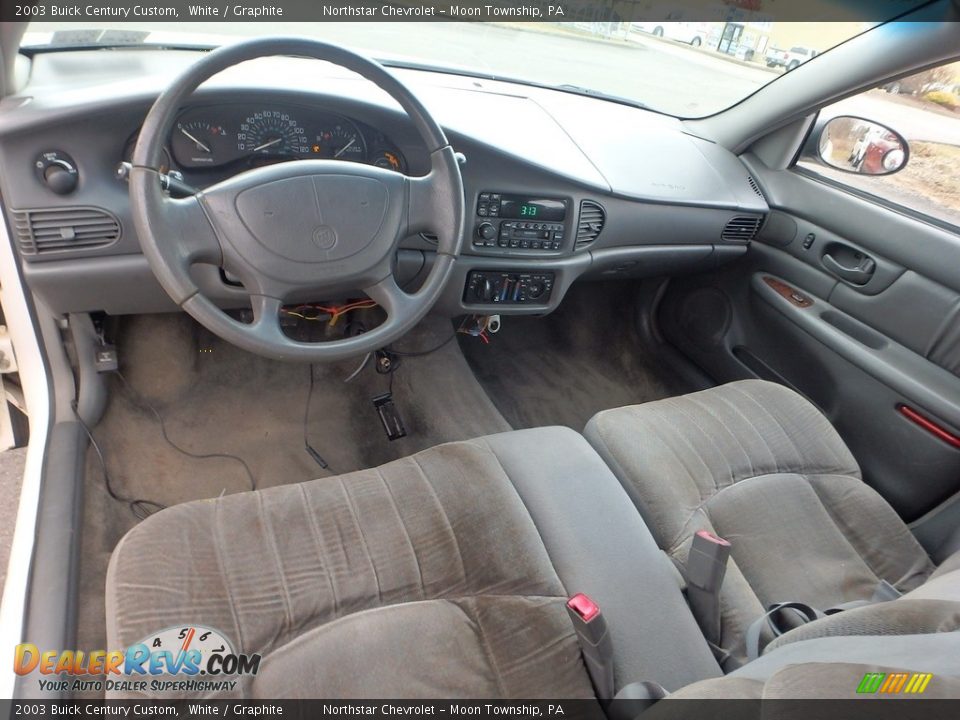 2003 Buick Century Custom White / Graphite Photo #10