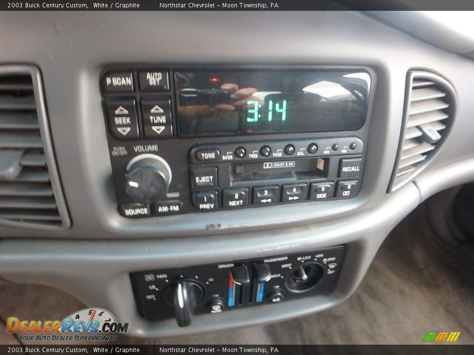 2003 Buick Century Custom White / Graphite Photo #14