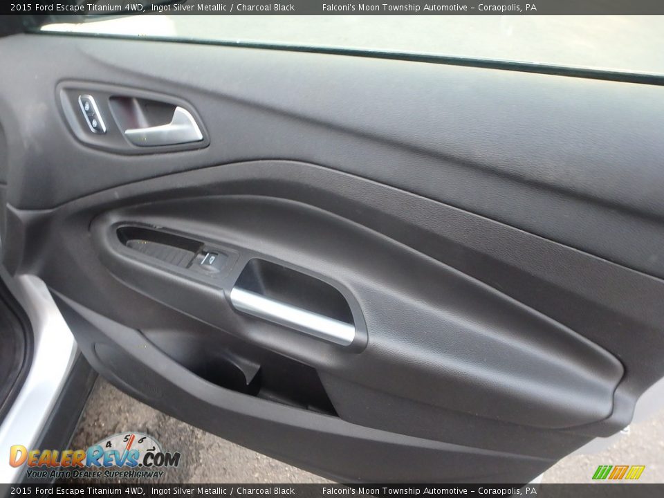 2015 Ford Escape Titanium 4WD Ingot Silver Metallic / Charcoal Black Photo #13