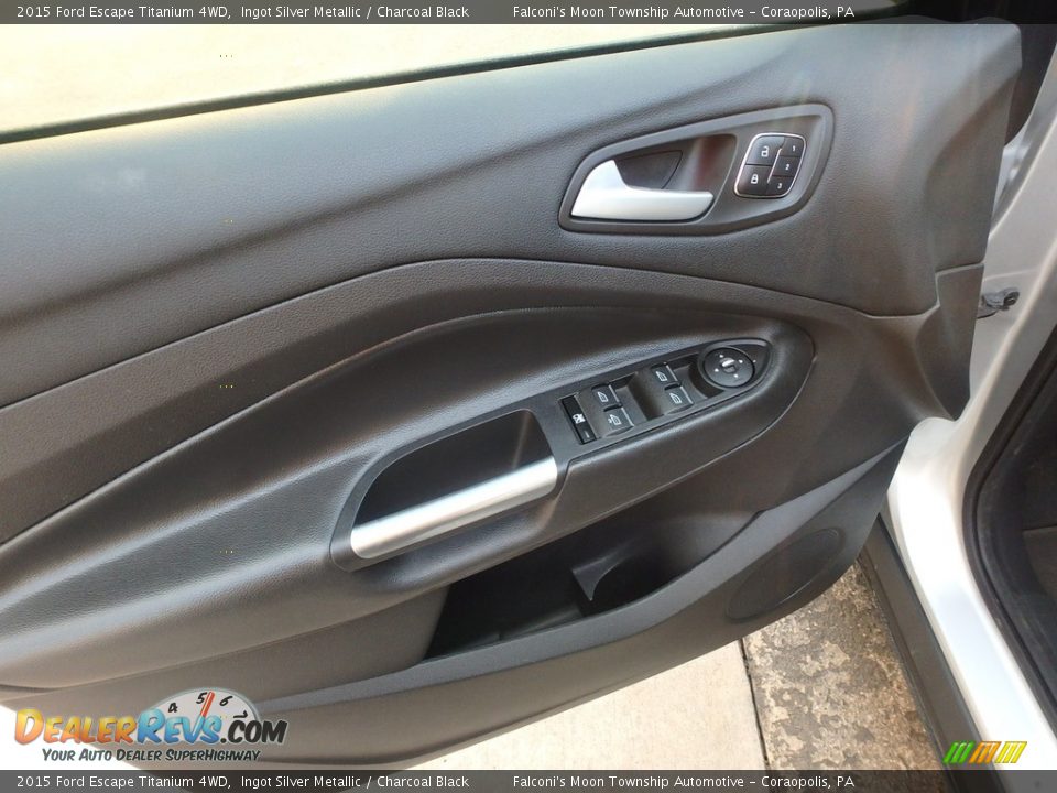 2015 Ford Escape Titanium 4WD Ingot Silver Metallic / Charcoal Black Photo #18