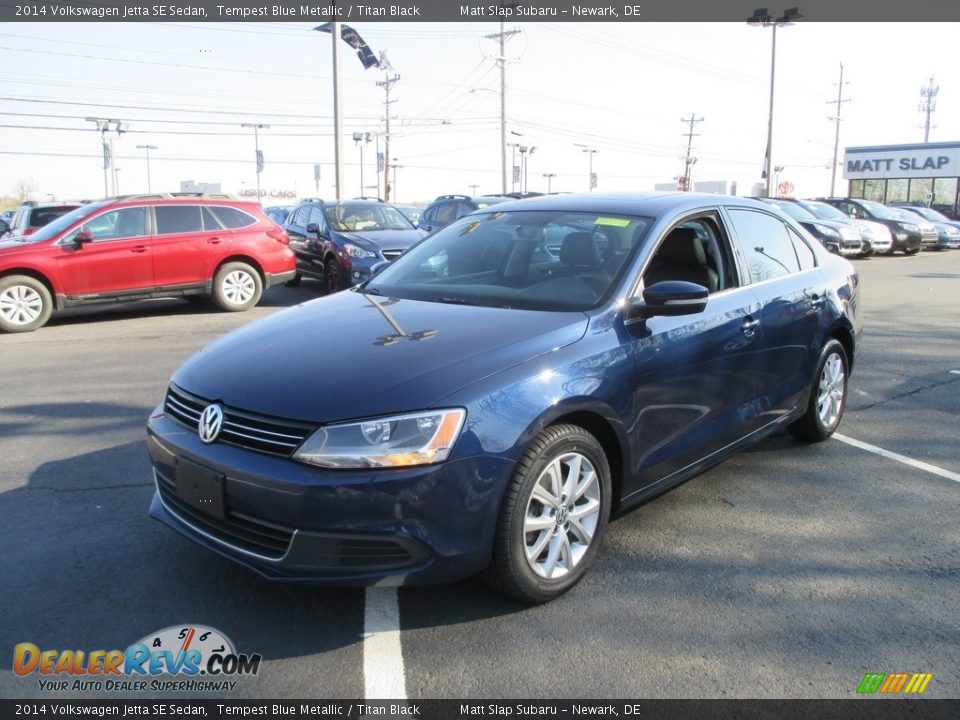 2014 Volkswagen Jetta SE Sedan Tempest Blue Metallic / Titan Black Photo #2