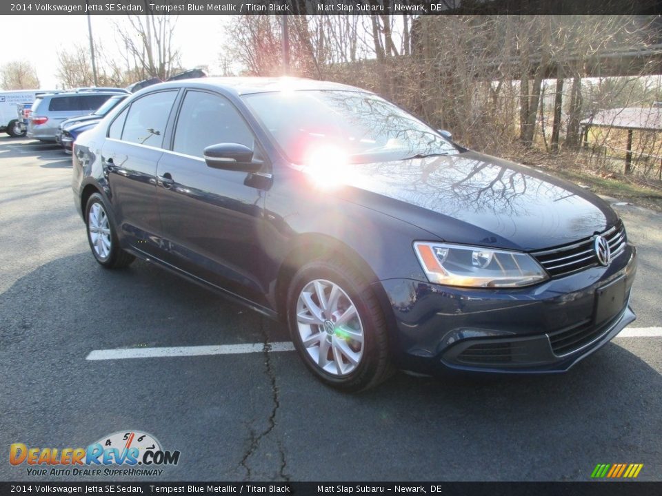 2014 Volkswagen Jetta SE Sedan Tempest Blue Metallic / Titan Black Photo #4