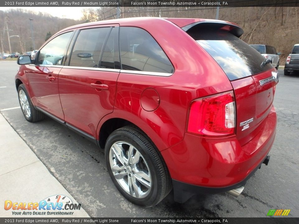 2013 Ford Edge Limited AWD Ruby Red / Medium Light Stone Photo #5