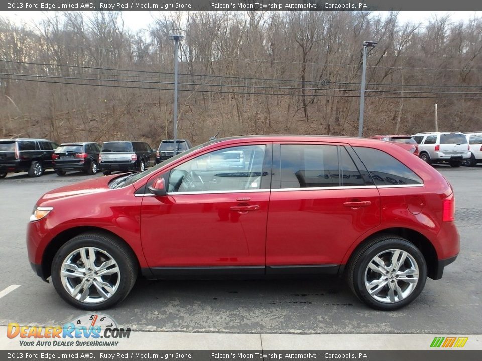 2013 Ford Edge Limited AWD Ruby Red / Medium Light Stone Photo #6