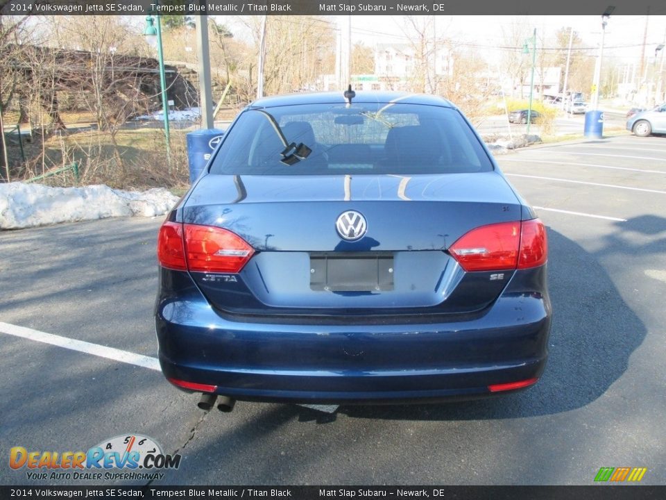 2014 Volkswagen Jetta SE Sedan Tempest Blue Metallic / Titan Black Photo #7