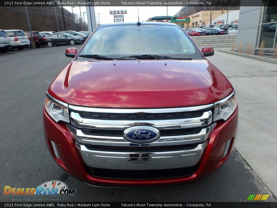 2013 Ford Edge Limited AWD Ruby Red / Medium Light Stone Photo #8