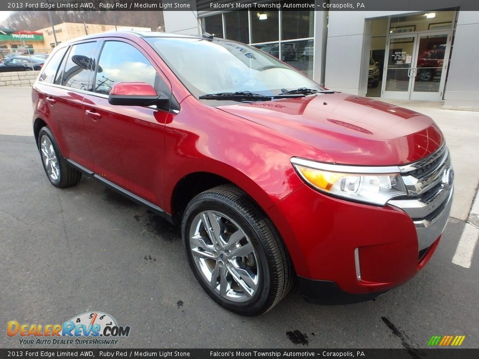 2013 Ford Edge Limited AWD Ruby Red / Medium Light Stone Photo #9