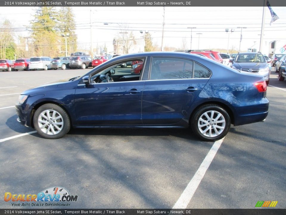 2014 Volkswagen Jetta SE Sedan Tempest Blue Metallic / Titan Black Photo #9