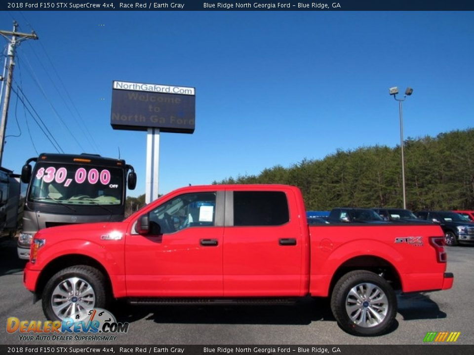 2018 Ford F150 STX SuperCrew 4x4 Race Red / Earth Gray Photo #2