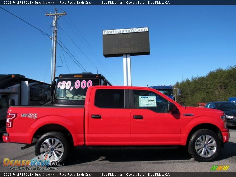 2018 Ford F150 STX SuperCrew 4x4 Race Red / Earth Gray Photo #6