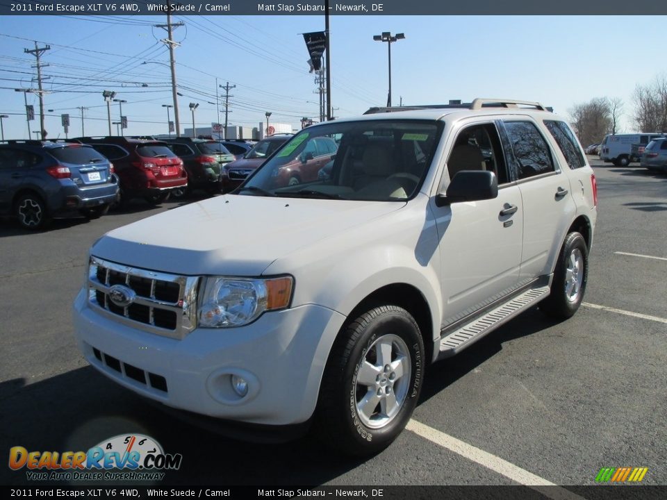 2011 Ford Escape XLT V6 4WD White Suede / Camel Photo #2
