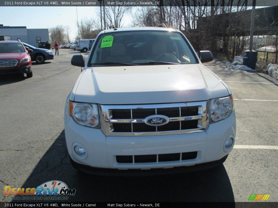 2011 Ford Escape XLT V6 4WD White Suede / Camel Photo #3
