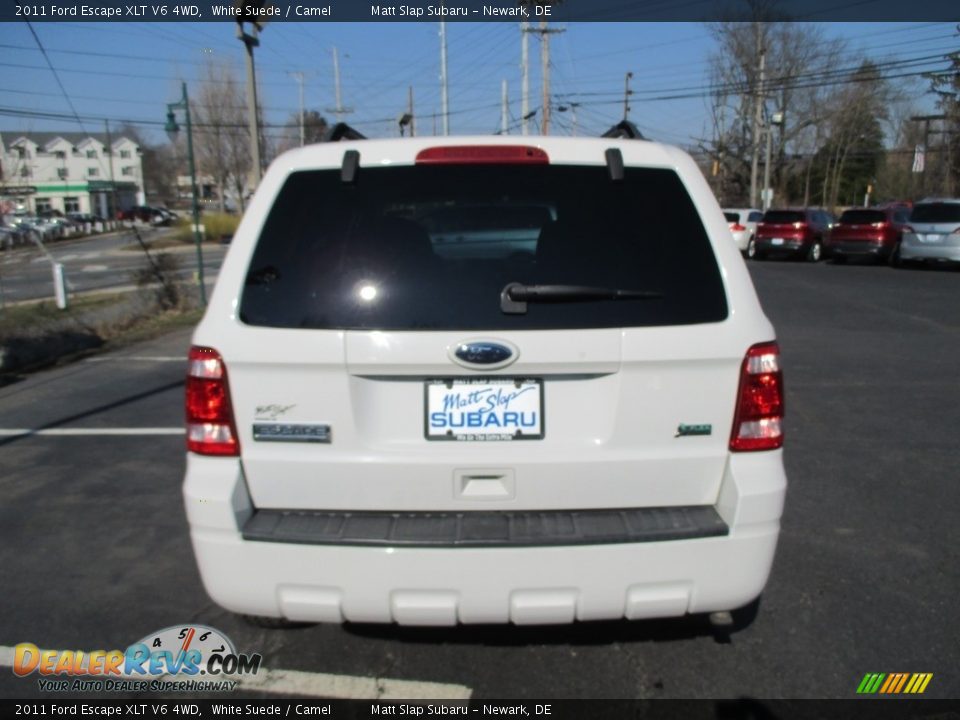 2011 Ford Escape XLT V6 4WD White Suede / Camel Photo #7