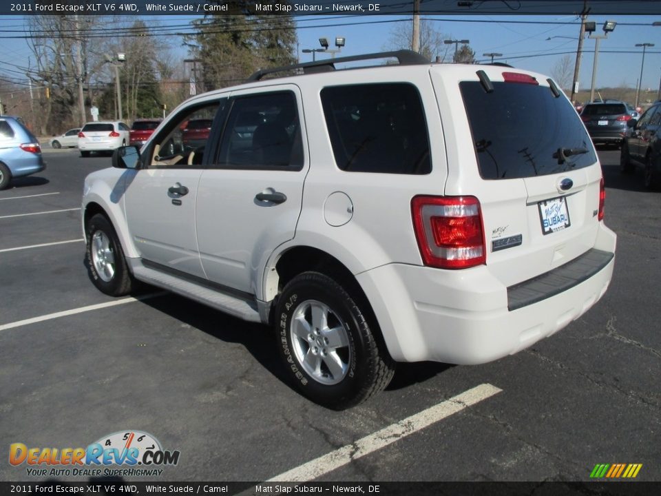 2011 Ford Escape XLT V6 4WD White Suede / Camel Photo #8
