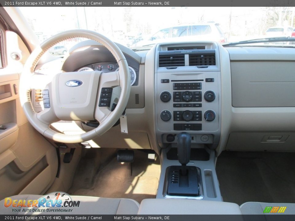 2011 Ford Escape XLT V6 4WD White Suede / Camel Photo #10