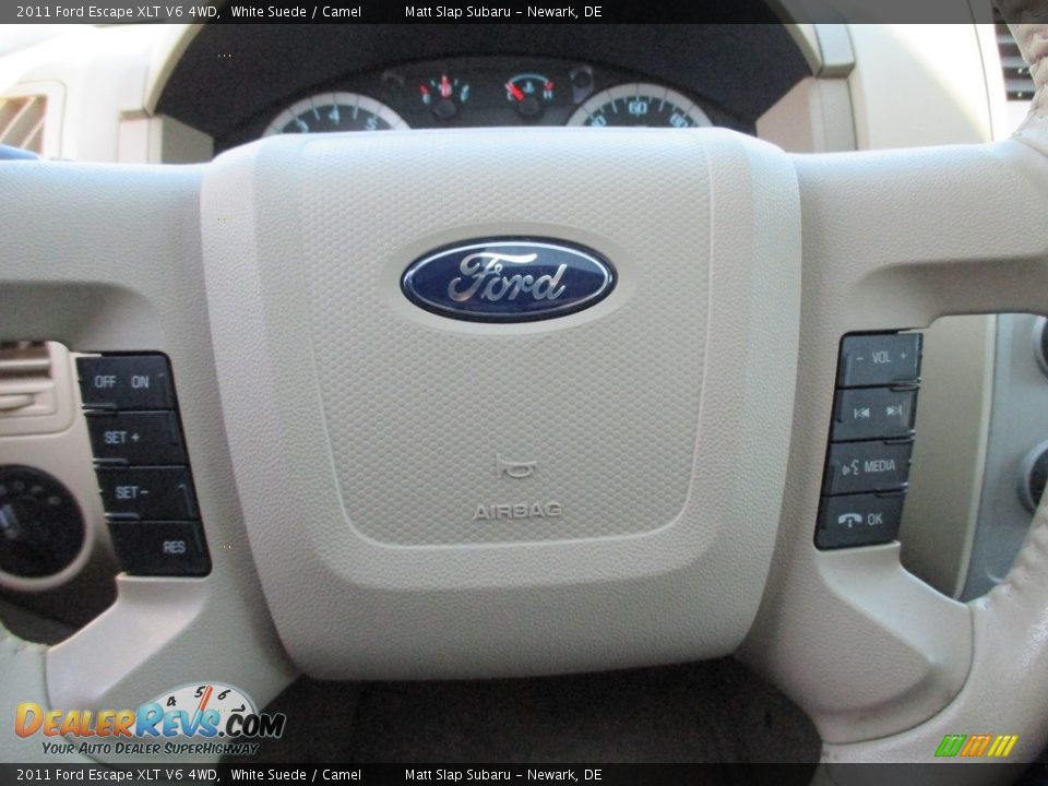 2011 Ford Escape XLT V6 4WD White Suede / Camel Photo #11