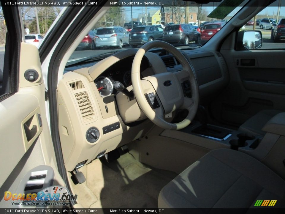 2011 Ford Escape XLT V6 4WD White Suede / Camel Photo #12