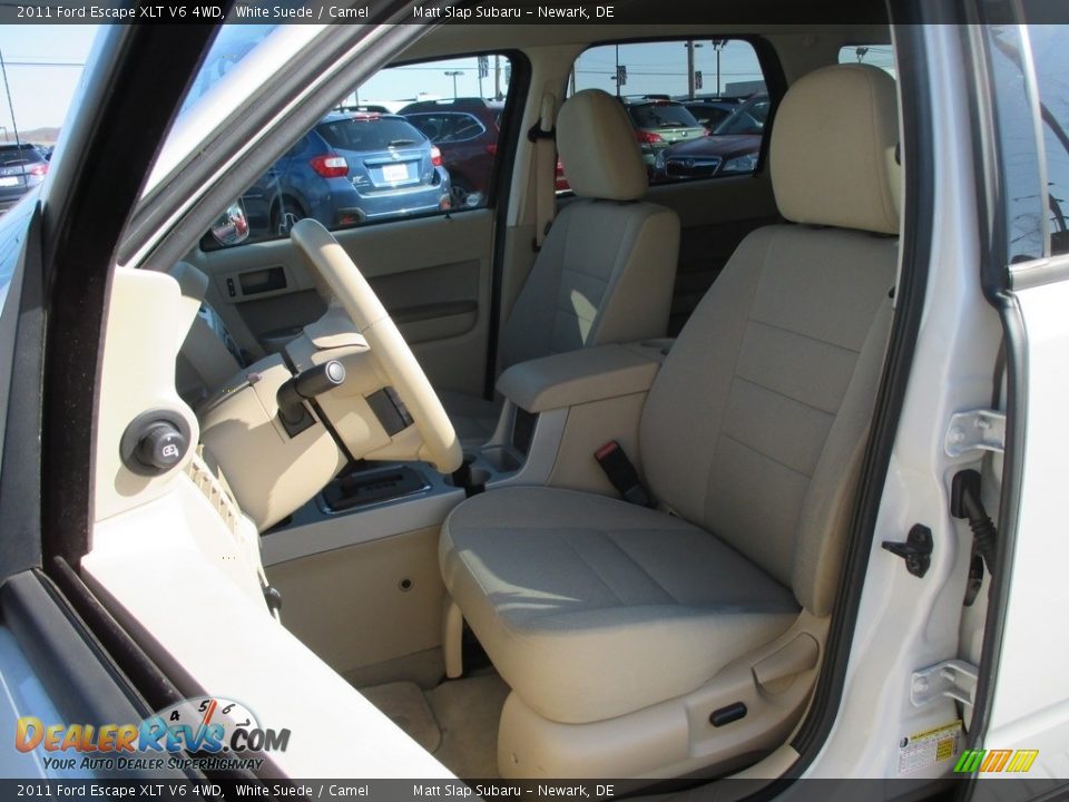 2011 Ford Escape XLT V6 4WD White Suede / Camel Photo #16