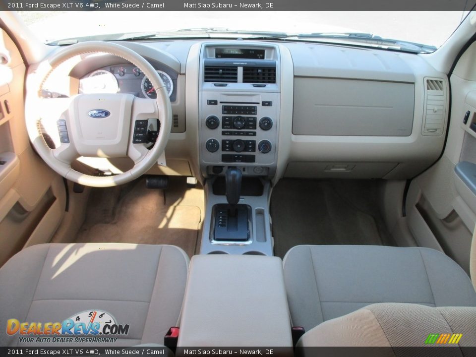 2011 Ford Escape XLT V6 4WD White Suede / Camel Photo #25