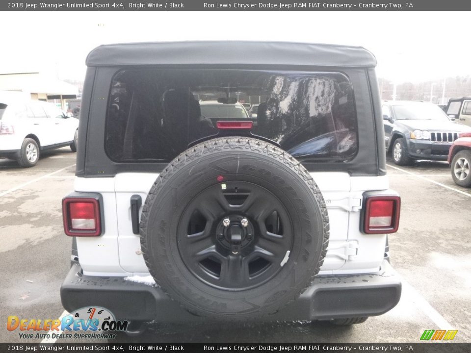 2018 Jeep Wrangler Unlimited Sport 4x4 Bright White / Black Photo #4
