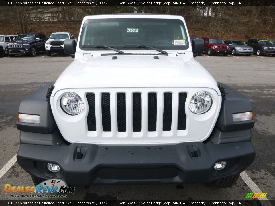 2018 Jeep Wrangler Unlimited Sport 4x4 Bright White / Black Photo #12