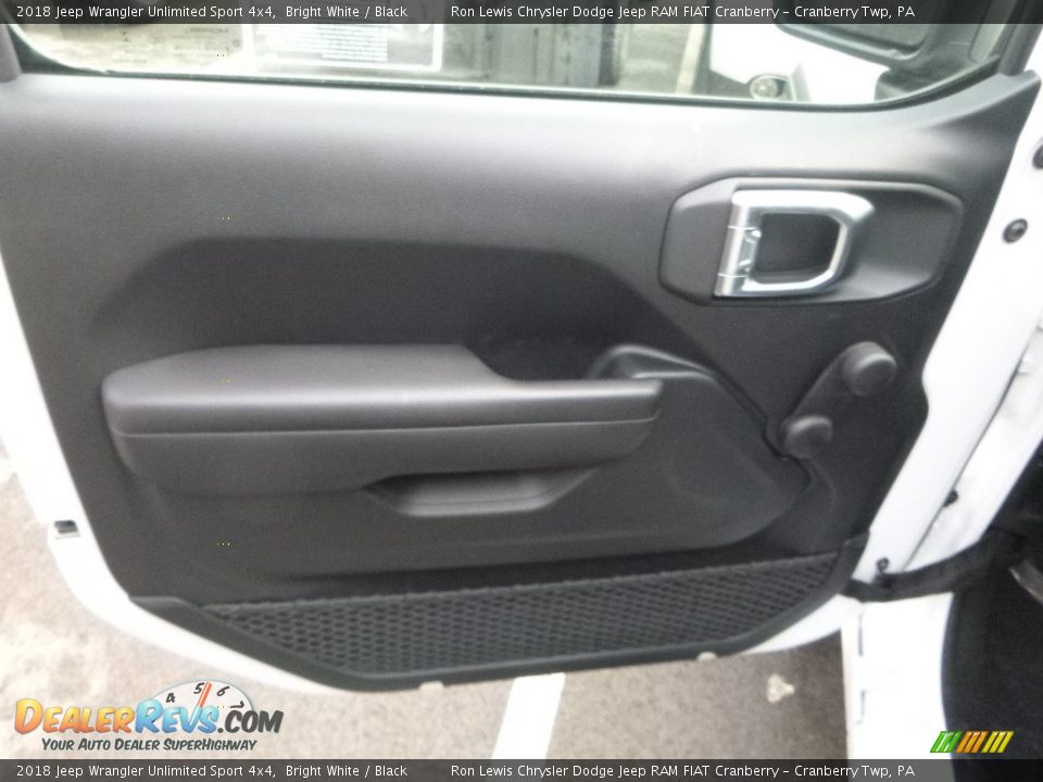 2018 Jeep Wrangler Unlimited Sport 4x4 Bright White / Black Photo #13