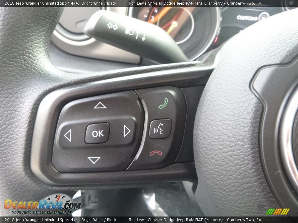 2018 Jeep Wrangler Unlimited Sport 4x4 Bright White / Black Photo #16