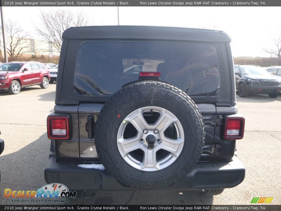 2018 Jeep Wrangler Unlimited Sport 4x4 Granite Crystal Metallic / Black Photo #4