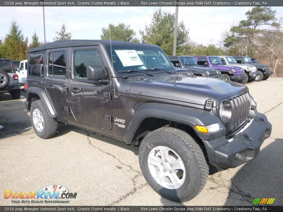 2018 Jeep Wrangler Unlimited Sport 4x4 Granite Crystal Metallic / Black Photo #7