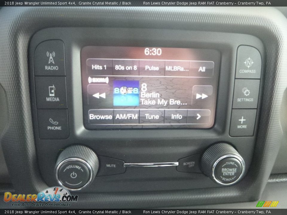 2018 Jeep Wrangler Unlimited Sport 4x4 Granite Crystal Metallic / Black Photo #16