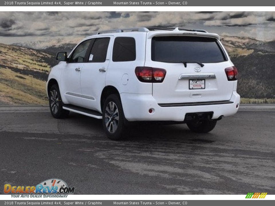 2018 Toyota Sequoia Limited 4x4 Super White / Graphite Photo #3