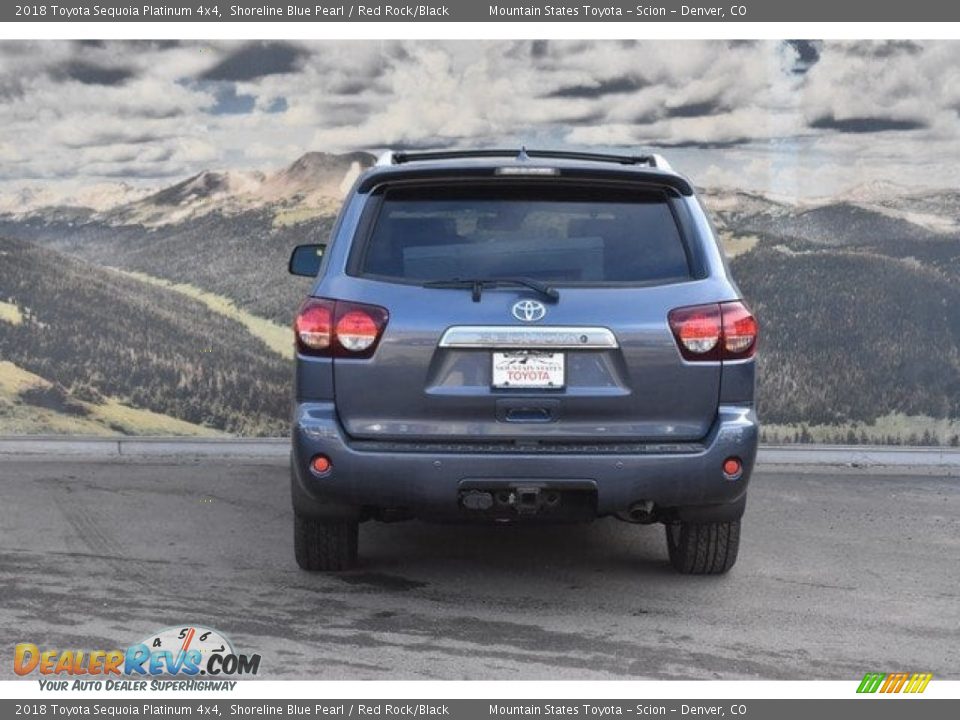 2018 Toyota Sequoia Platinum 4x4 Shoreline Blue Pearl / Red Rock/Black Photo #4