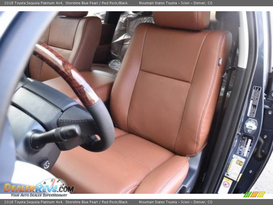 2018 Toyota Sequoia Platinum 4x4 Shoreline Blue Pearl / Red Rock/Black Photo #7