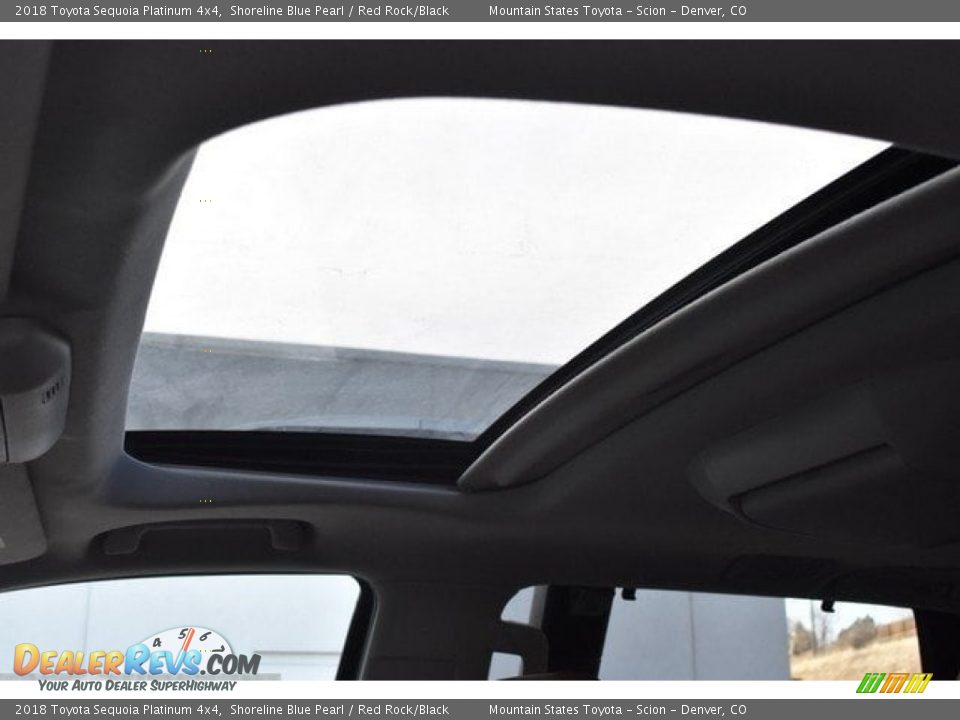 2018 Toyota Sequoia Platinum 4x4 Shoreline Blue Pearl / Red Rock/Black Photo #9