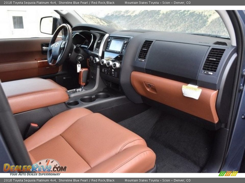 2018 Toyota Sequoia Platinum 4x4 Shoreline Blue Pearl / Red Rock/Black Photo #11