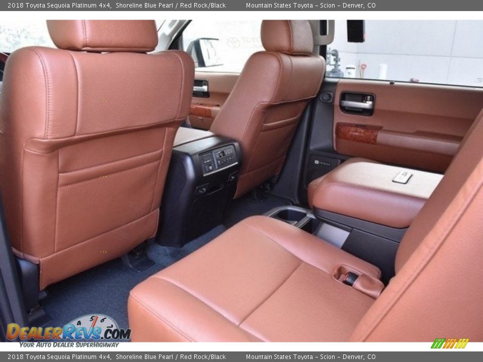 2018 Toyota Sequoia Platinum 4x4 Shoreline Blue Pearl / Red Rock/Black Photo #14