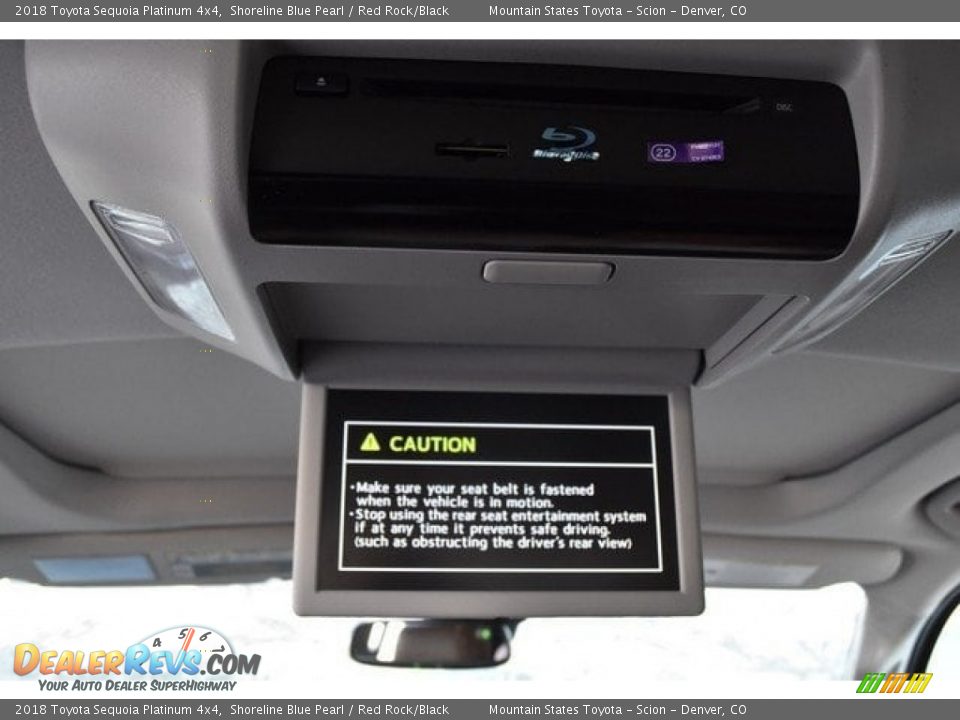 2018 Toyota Sequoia Platinum 4x4 Shoreline Blue Pearl / Red Rock/Black Photo #17