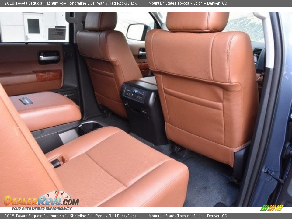 2018 Toyota Sequoia Platinum 4x4 Shoreline Blue Pearl / Red Rock/Black Photo #19