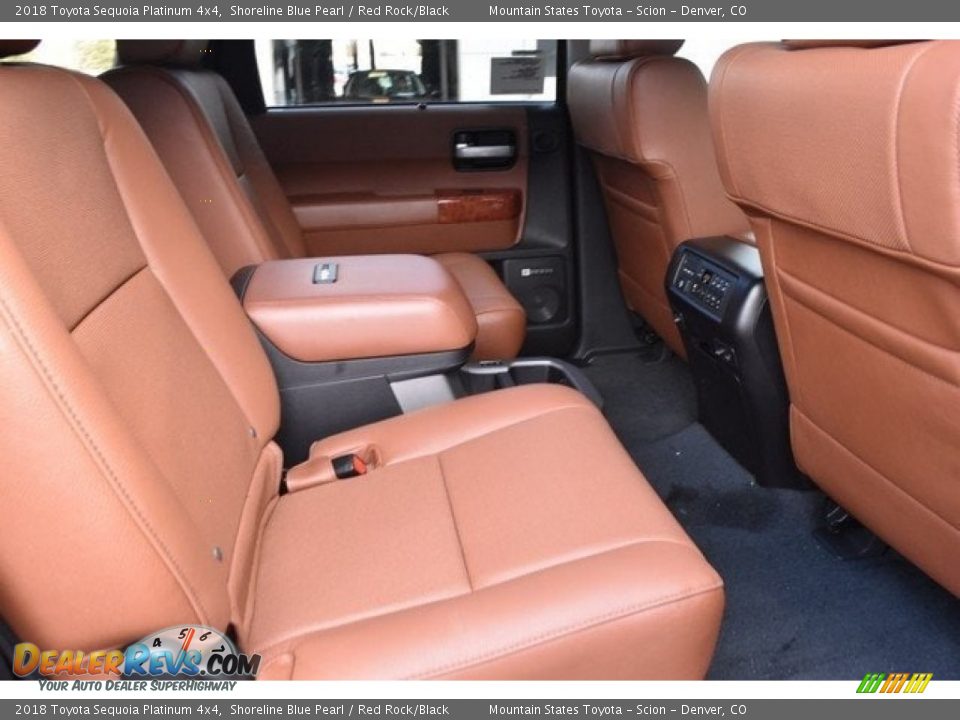 2018 Toyota Sequoia Platinum 4x4 Shoreline Blue Pearl / Red Rock/Black Photo #20