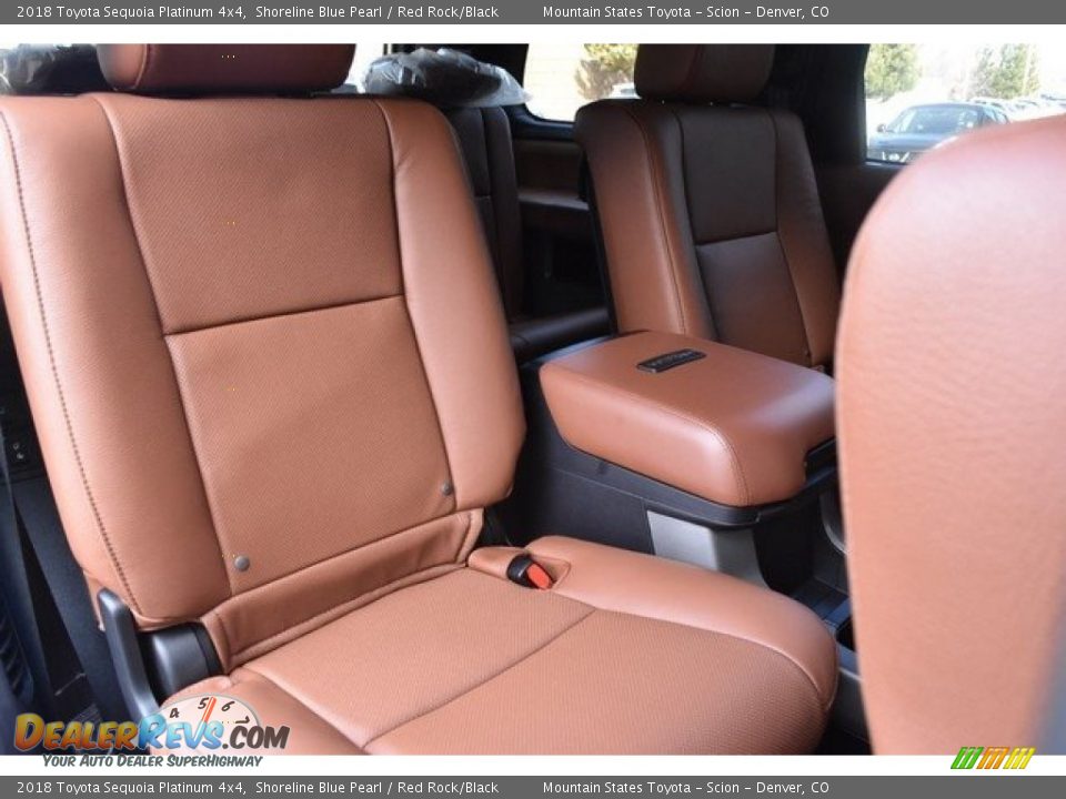 2018 Toyota Sequoia Platinum 4x4 Shoreline Blue Pearl / Red Rock/Black Photo #21