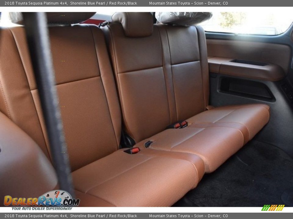 2018 Toyota Sequoia Platinum 4x4 Shoreline Blue Pearl / Red Rock/Black Photo #22