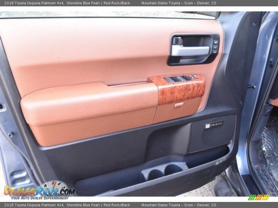 2018 Toyota Sequoia Platinum 4x4 Shoreline Blue Pearl / Red Rock/Black Photo #24